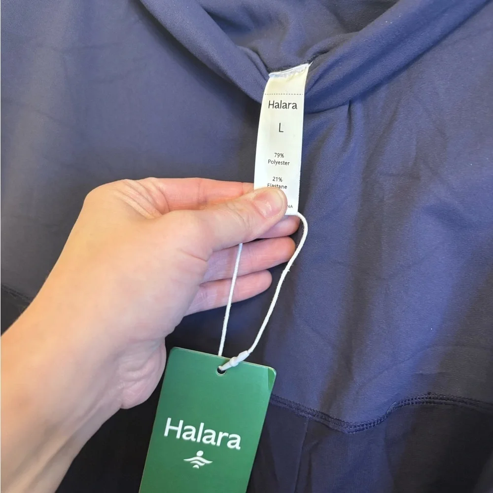 HALARA Leggings Joggers Women's Navy Stretchy Oversized Pants Maternity MSRP$49